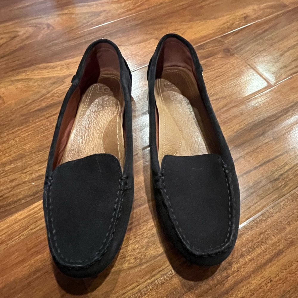 Nice, well-worn blue Suede Loafers